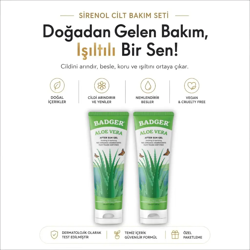 Badger Aloe Vera Jel 2'li Set 118 mL / 118 mL