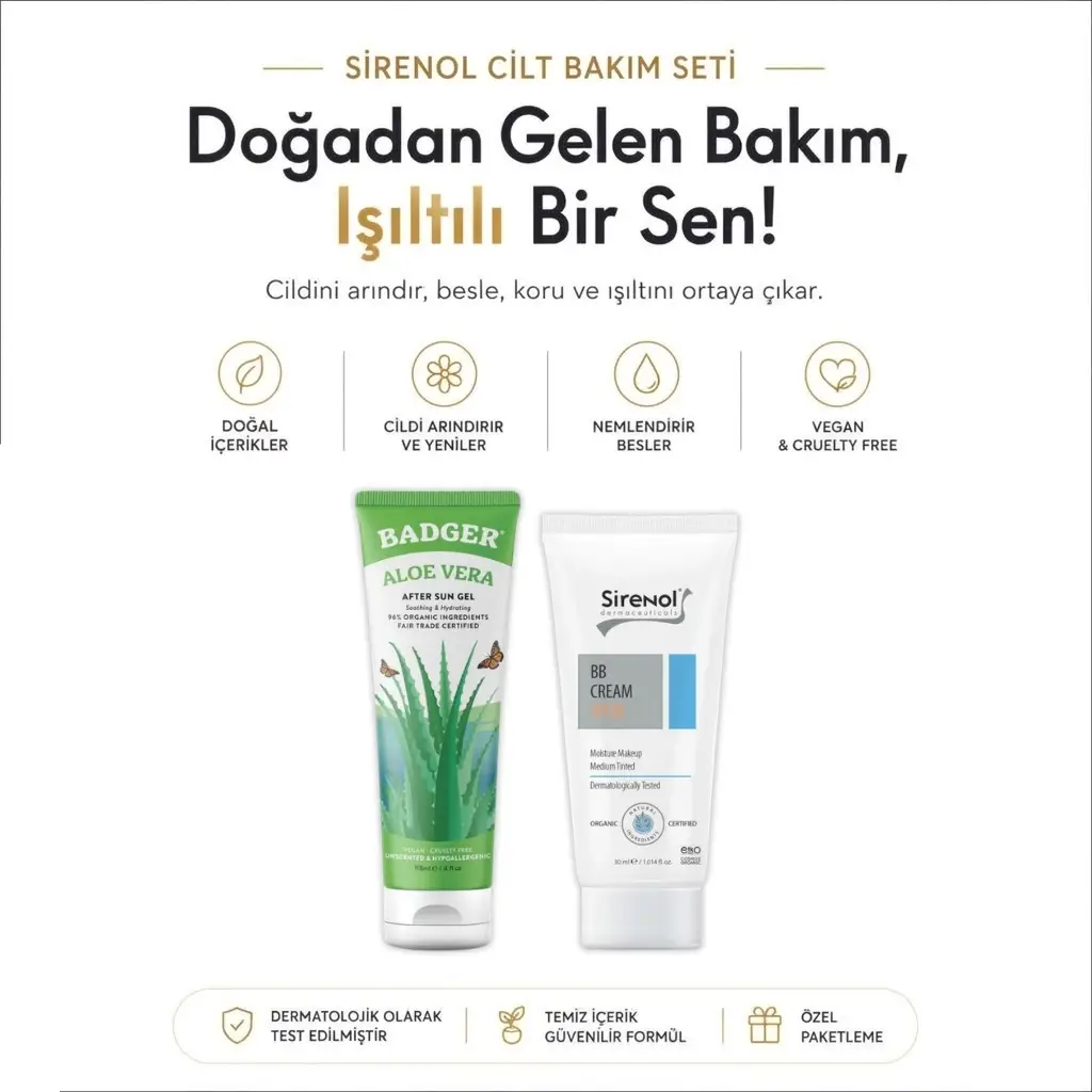 Badger Aloe Vera Jel Set Ve BB Krem Set 118 mL / 30 mL