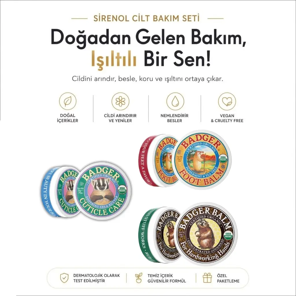 BADGER EL AYAK ve TIRNAK BAKIMI ÜÇLÜ SET 21 gr / 21 gr / 21 gr