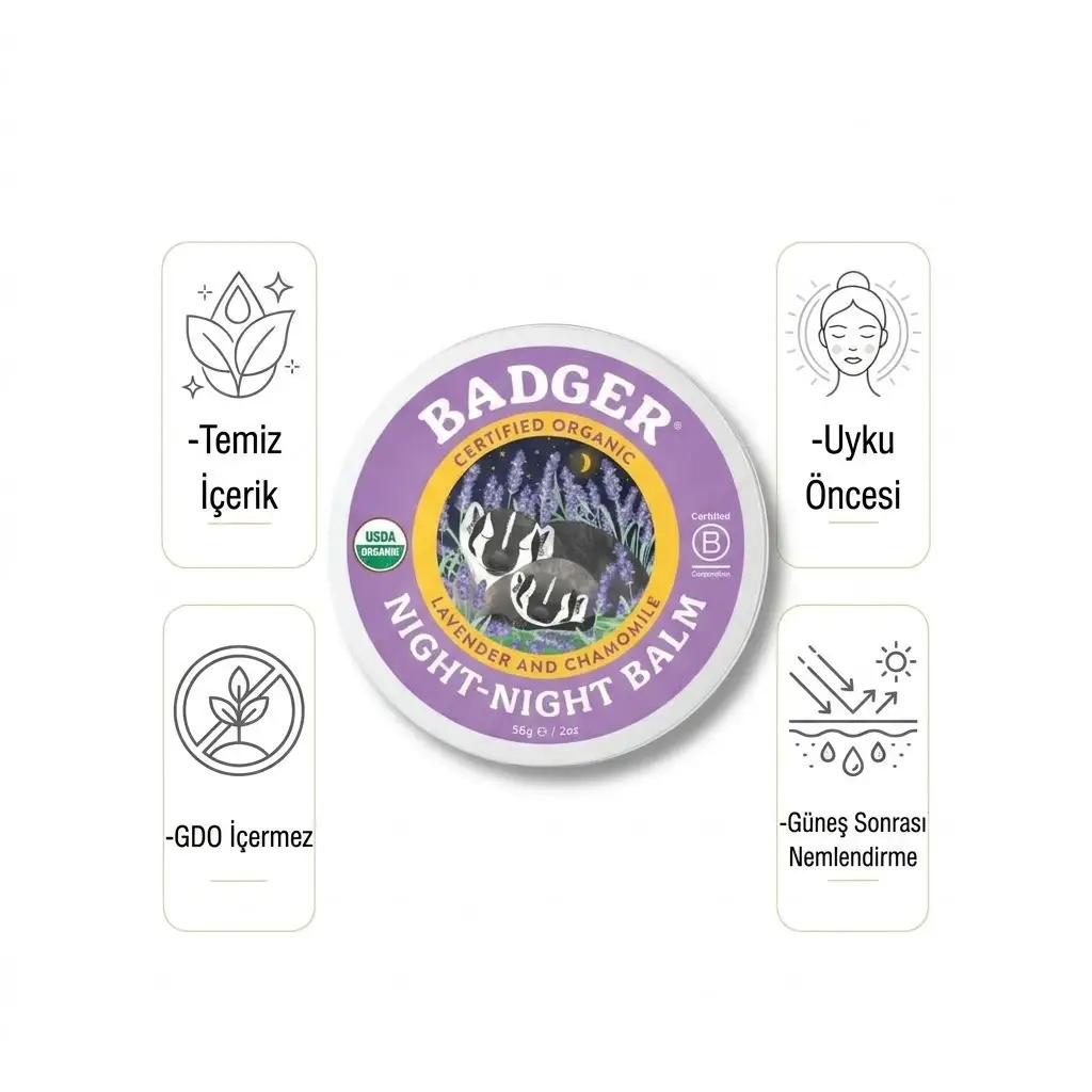 Badger Gece Kremi (Night-Night Balm) 56 gr