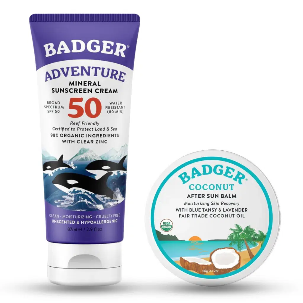 Badger Macera Sporları Güneş Kremi SPF50 + Güneş Sonrası Nemlendirici Krem Seti