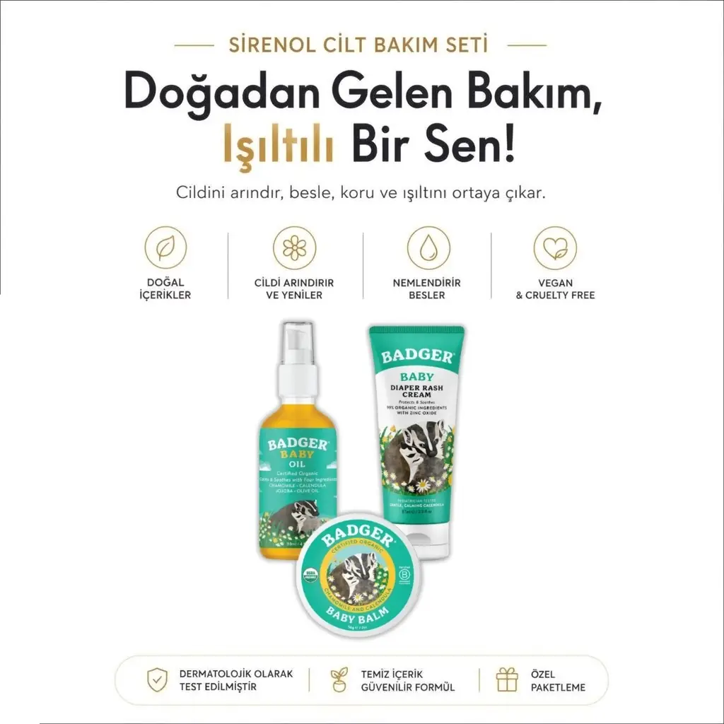 Badger Organik Bebek Hediye Seti