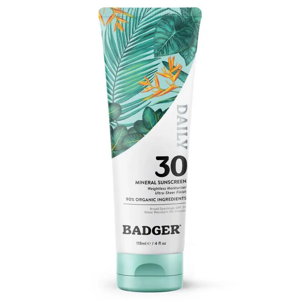 Badger Daily Mineral Güneş Kremi SPF30 | Organik & Temiz İçerikli Fiziksel Koruyucu | Beyaz İz Bırakmaz | Yüz ve Vücut