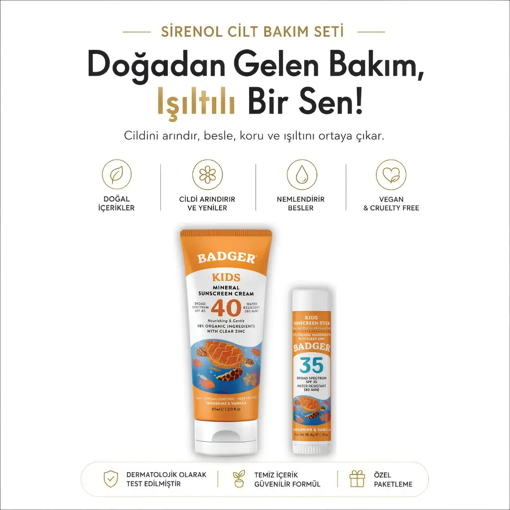 Clear Zinc Çocuk Güneş Seti