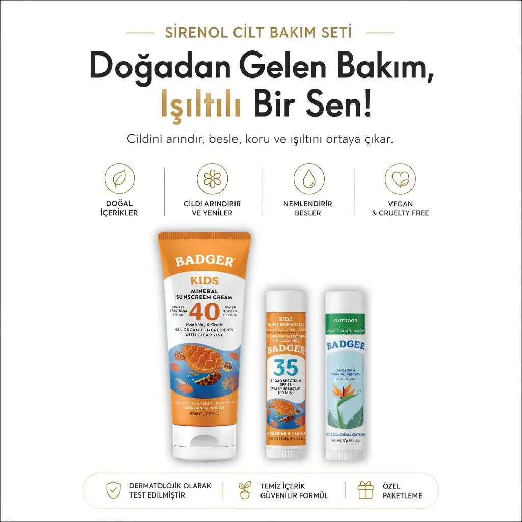 Clear Zinc Çocuk Güneş Seti ve Outdoor Stick