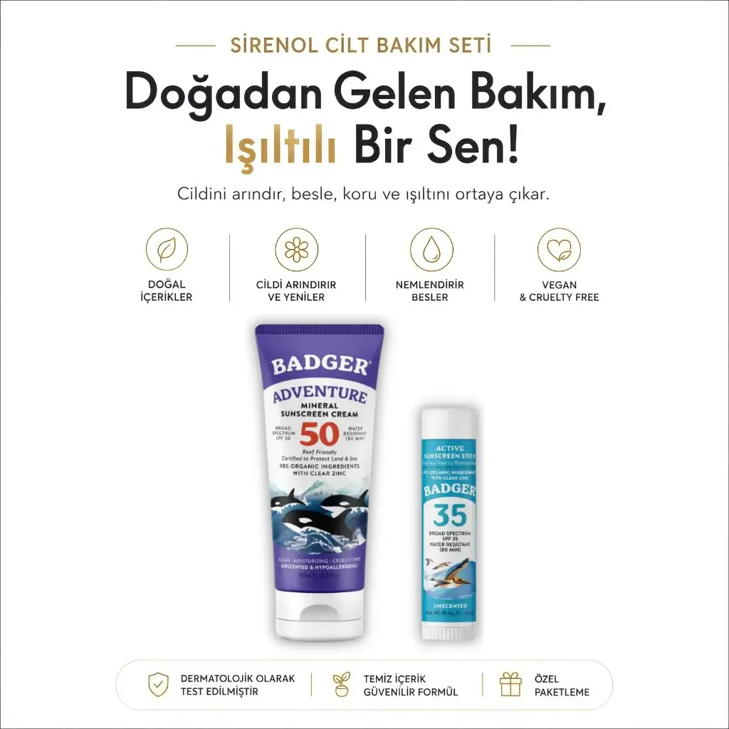 Clear Zinc Yetişkin Güneş Seti