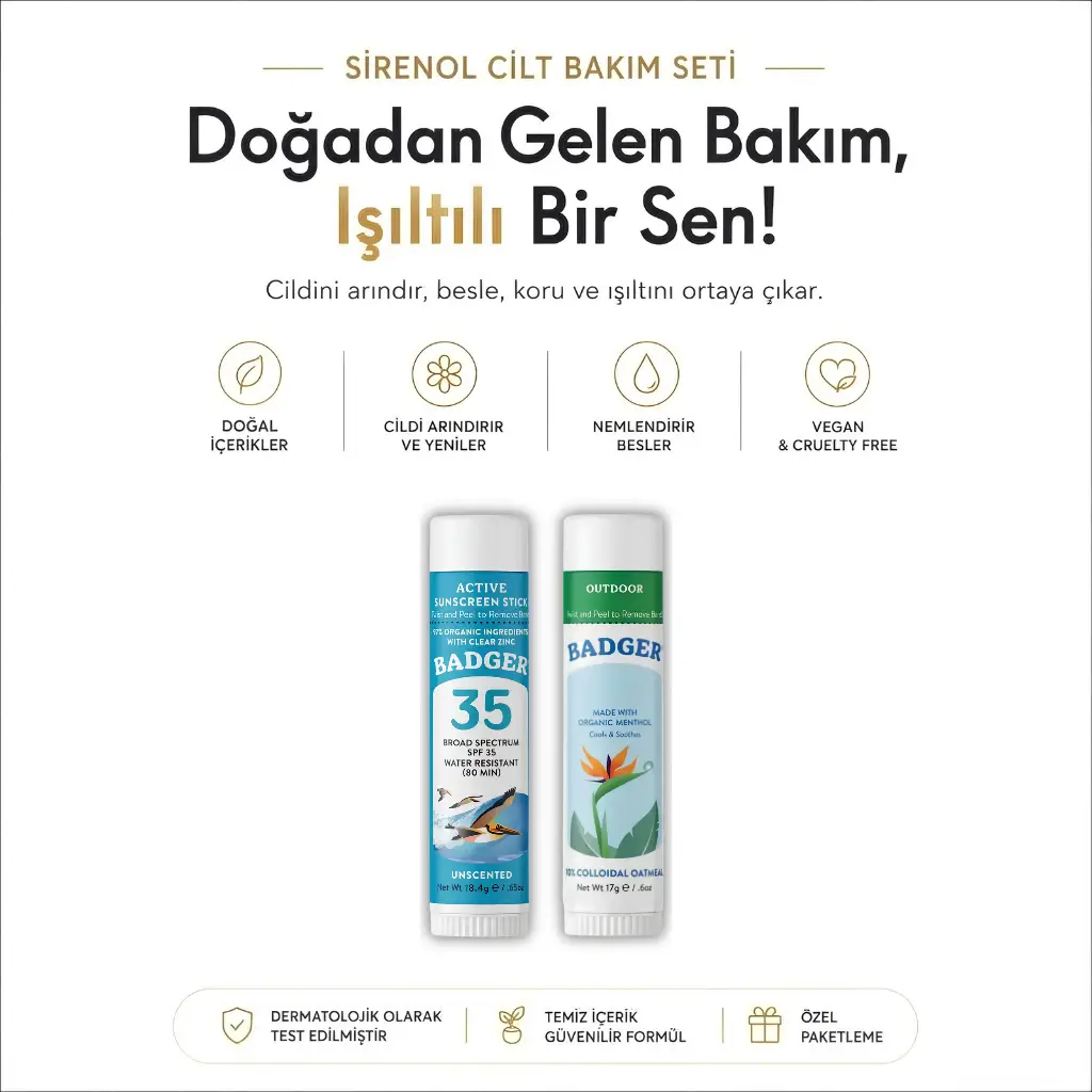 Clear Zinc Yetişkin Güneş Stick ve Outdoor Stick Set