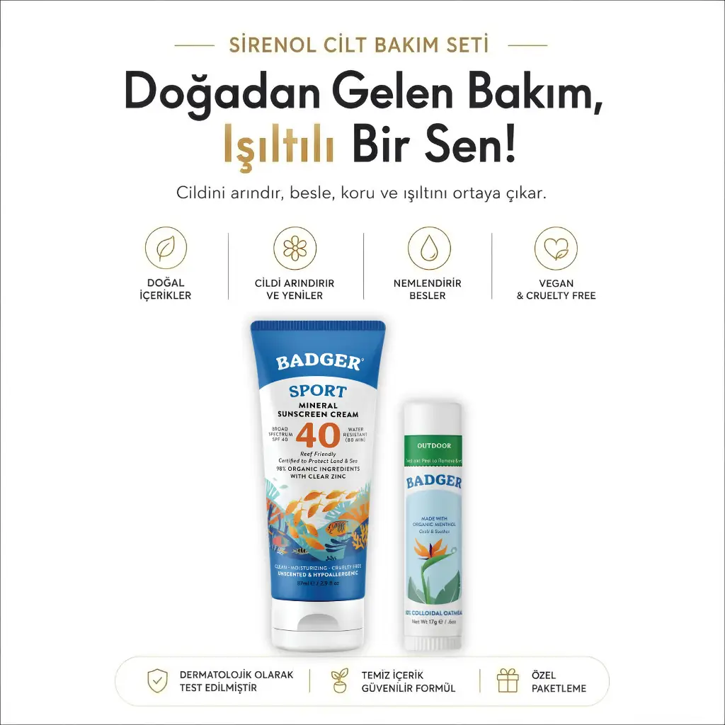 Clear Zinc Yetişkin Güneş ve Outdoor Stick Set