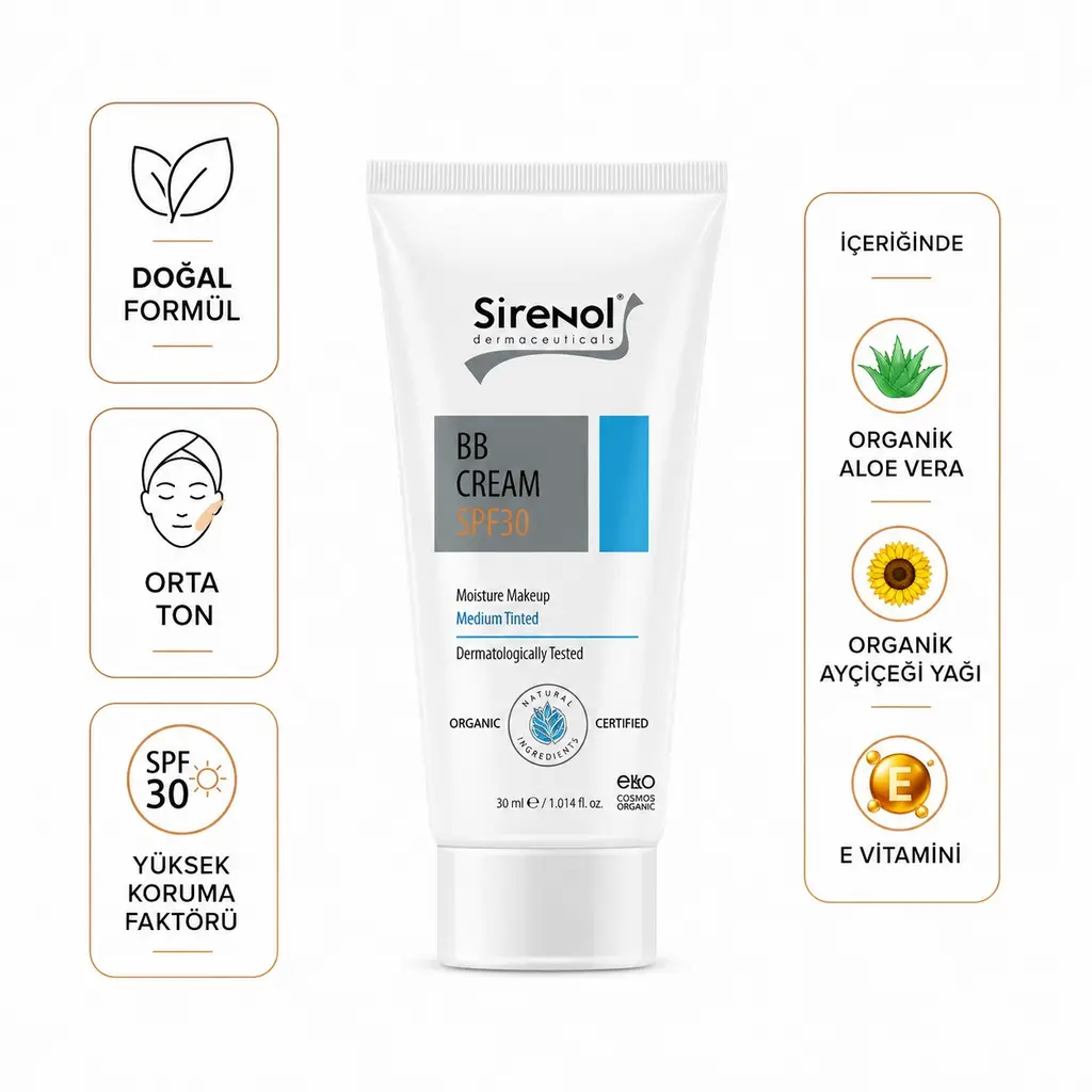Sirenol BB Krem SPF30 Orta Ton 30 mL
