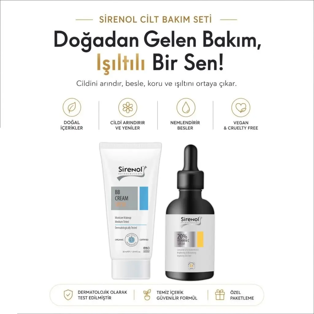 Sirenol BB Krem ve %20 Vitamin C Serum Seti 30 mL / 60 mL