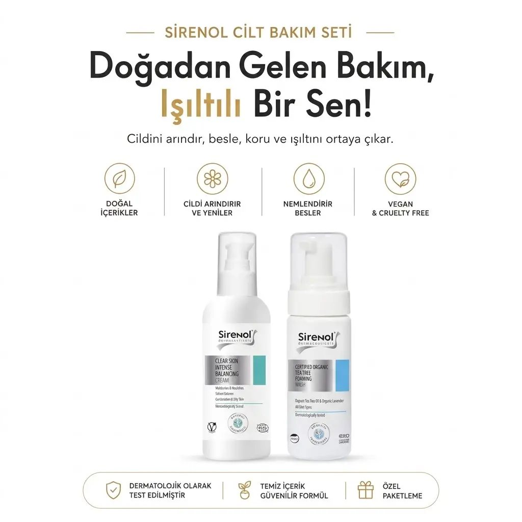Sirenol Çay Ağacı Köpük Dengeleyici Set 60 mL / 150 mL
