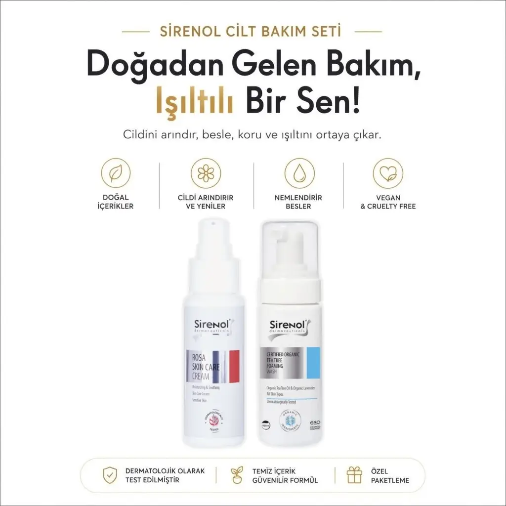 Sirenol Hassas Cilt Bakım Set Çay Ağacı Köpük Rosa Krem 60 mL / 150 mL