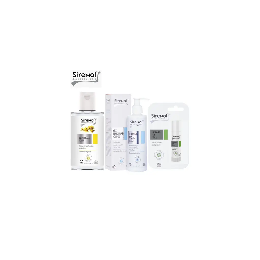 Sirenol Natural Cadı Fındığı Yüz Temizleme Seti 300mL / 250mL / 5mL