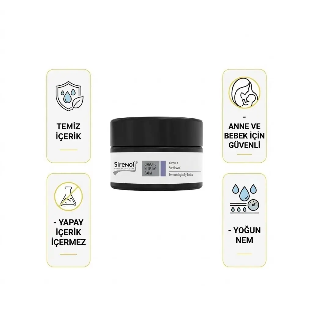 Sirenol Organik Göğüs Ucu Krem 15 mL