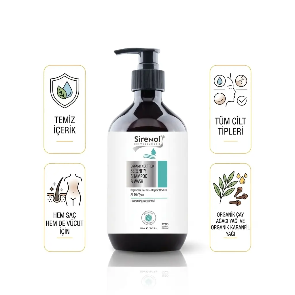 Sirenol Organik Serenity Saç ve Vücut Şampuanı