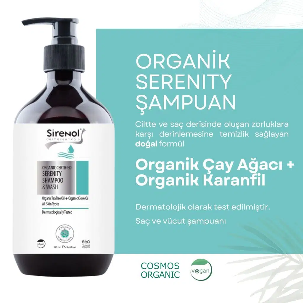 Sirenol Organik Serenity Saç ve Vücut Şampuanı
