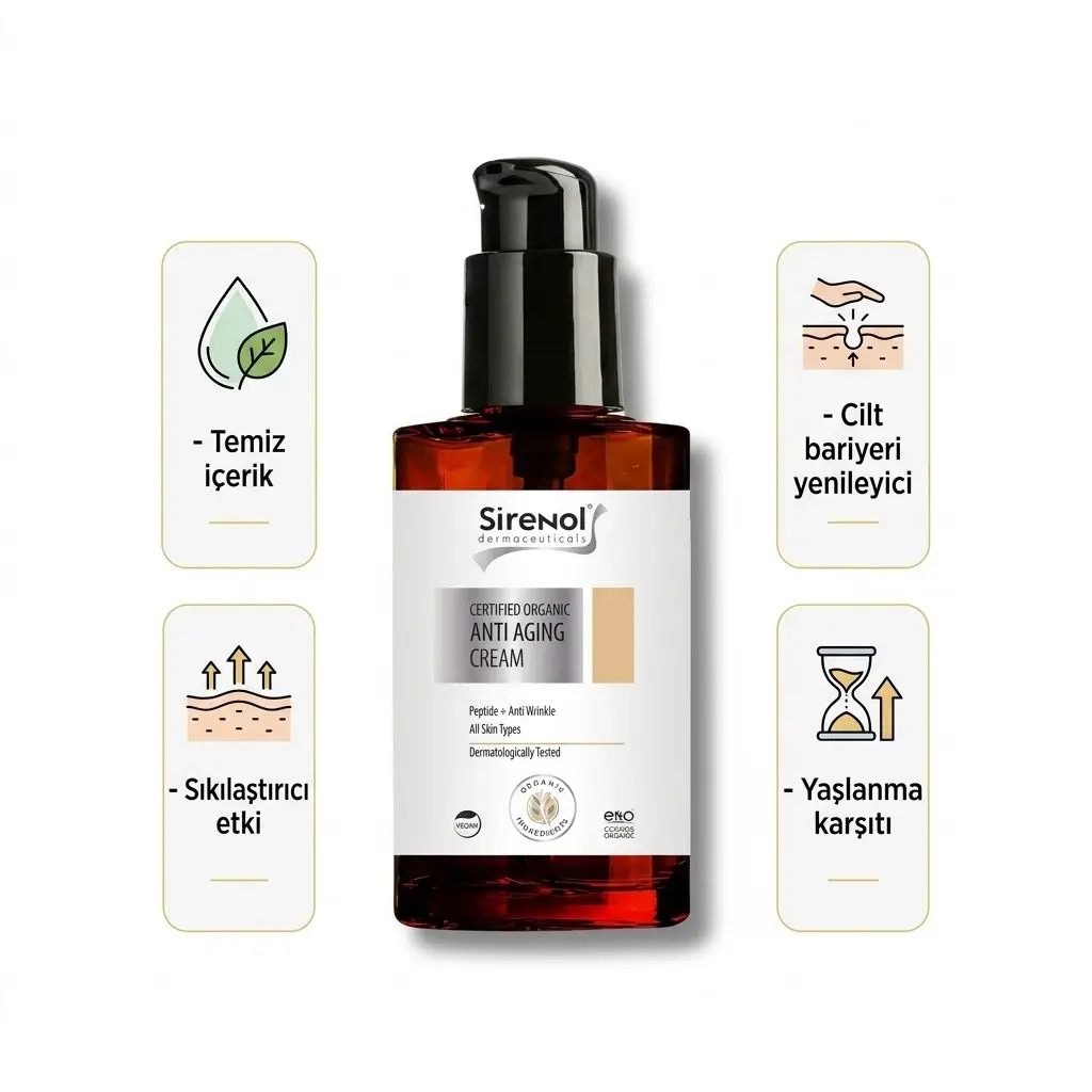 Sirenol Organik Sertifikalı Anti Aging Yüz Kremi 50 mL