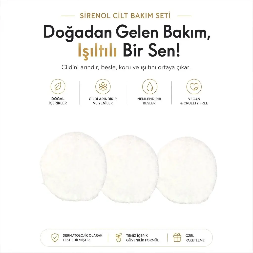 Yıkanabilir Makyaj Temizleme Pamuğu %100 Pamuk (3 Adet)